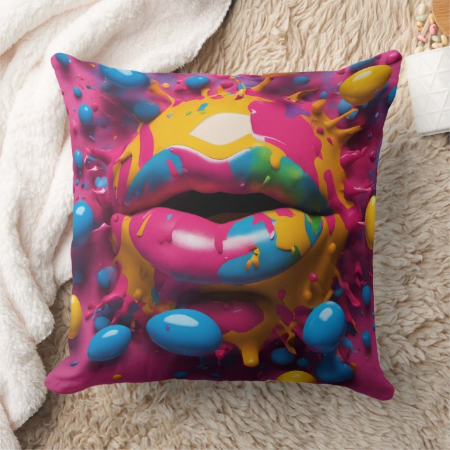 Coussin Lèvres 3D - (Couverture)
