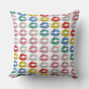Coussin Lèvres colorées élégantes #36