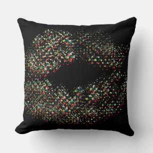 Coussin Lèvres Colorées Pop Art