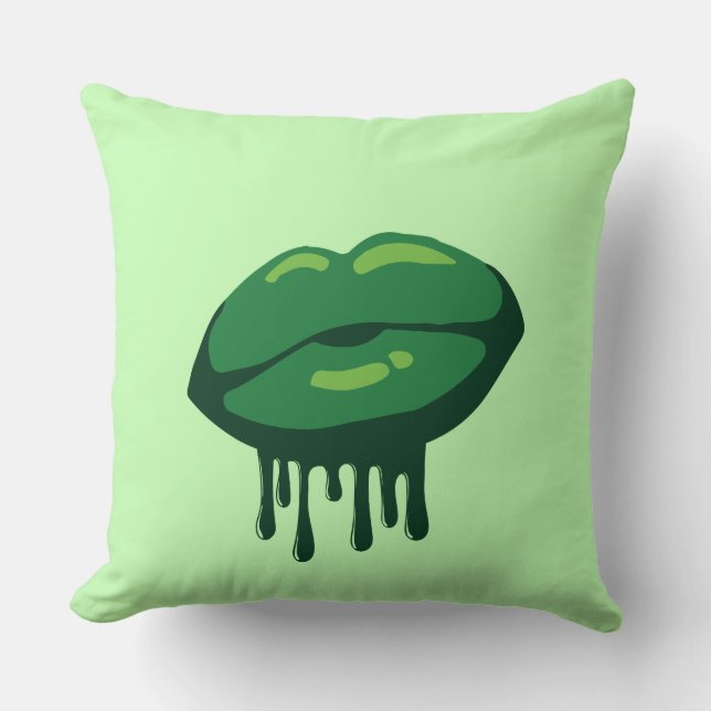 Coussin Lèvres de femme - St. Patrick's Day Designs (Recto)