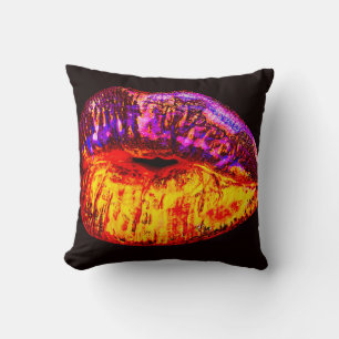 Coussin Lèvres de néon