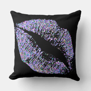 Coussin Lèvres de Parties scintillant Grit Multicolor #20