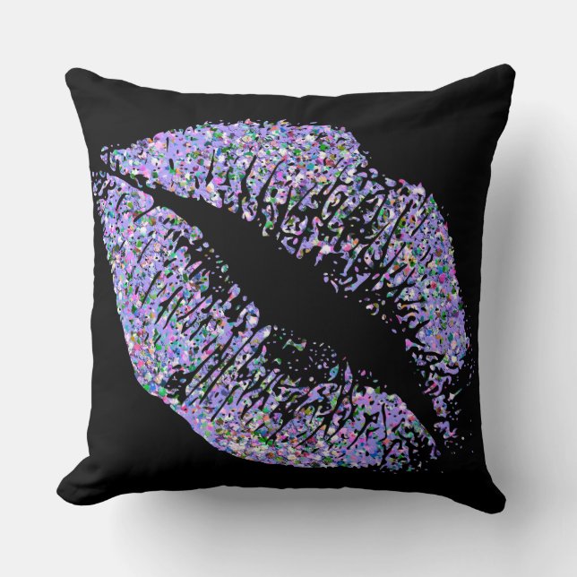 Coussin Lèvres de Parties scintillant Grit Multicolor #20 (Recto)