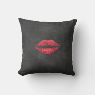 Coussin Lèvres de tableau noir