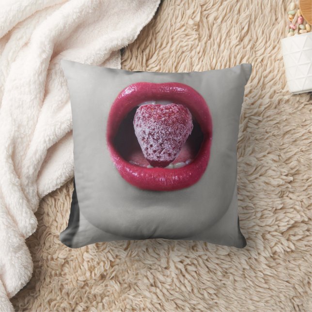 Coussin Lèvres fraises (Couverture)