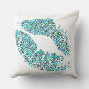 Coussin Lèvres Pailletées Multicolores Grit #13