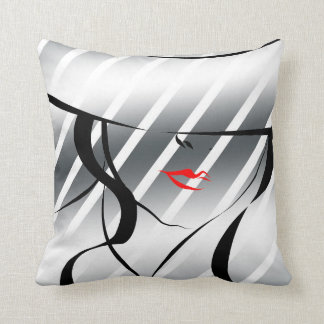Coussin Lèvres rouges