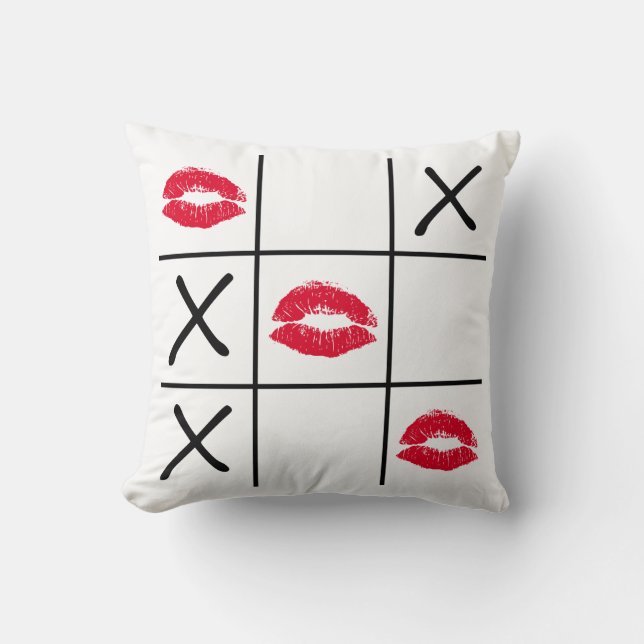 Coussin Lèvres Tic Tac Toe (Recto)