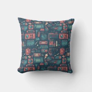 Coussin L'explosion du passé : la technologie des années 8