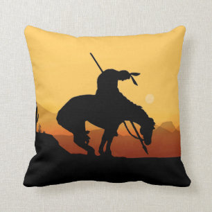 Coussin L'extrémité de l'oreiller à tambour de silhouet
