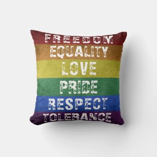 Coussin LGBT Pride Moderne Arc-en-ciel