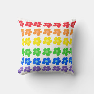 Coussin LGBT Rainbow Flowers Gay pride Liberté et égalité