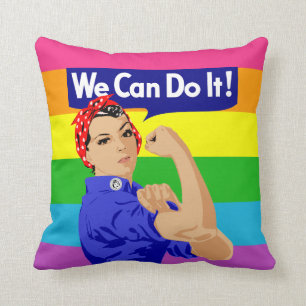 COUSSIN LGBTQ ROSIE THE RIVETER : NOUS POUVONS LE FAIRE !
