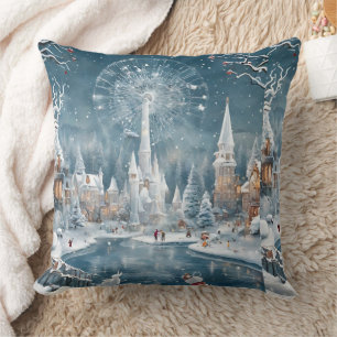 Coussin L'hiver au pays des merveilles