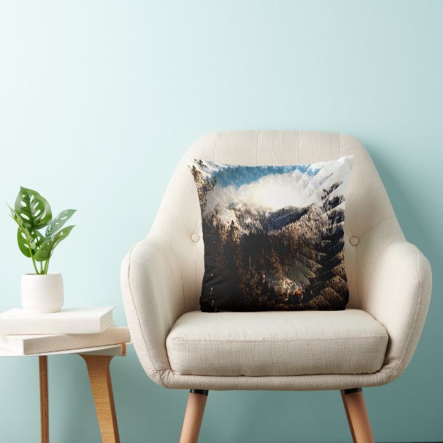 Coussin L'hiver en montagne...... (Chaise)