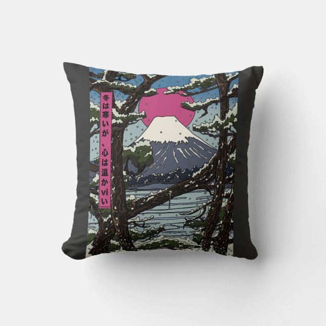 Coussin L'hiver est froid mais le cœur est chaud (Recto)