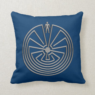 Coussin L'homme dans le labyrinthe - argent