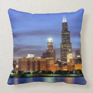 Coussin L'horizon de Chicago du planétarium d'Adler
