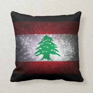 Coussin Liban Feu de Drapeau