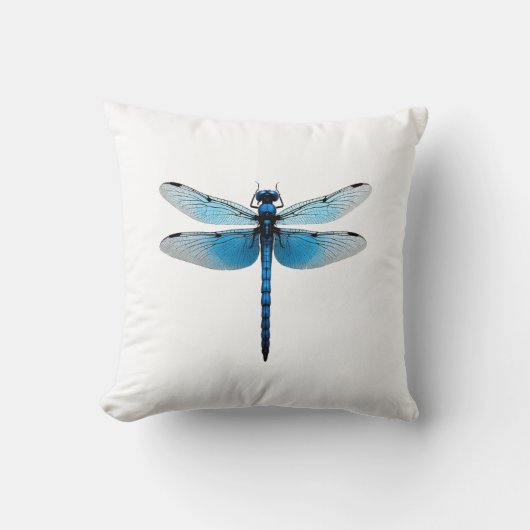Coussin Libellule bleue - Insecte Faune et flore Amateur d (Recto)
