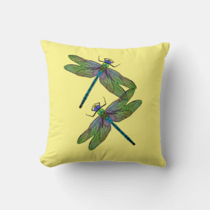 Coussin libellule colorée de l'empereur