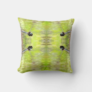 Coussin Libellule, eau verte moyenne