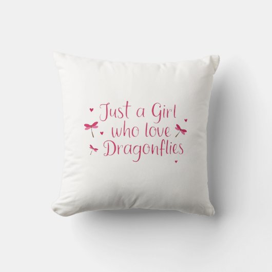 Coussin Libellule Juste Une Fille Qui Aime Les Libellules (Recto)