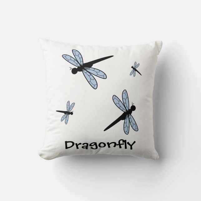 Coussin Libellule mignonne de vecteur (Recto)
