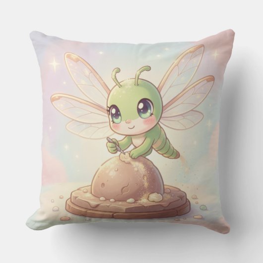 Coussin Libellule – Nectar stellaire de la nuit silencieus (Recto)
