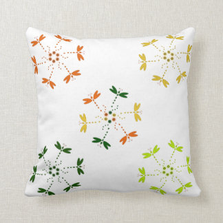 Coussin Libellules en couleurs et des cercles
