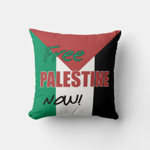 Coussin Libérez la Palestine maintenant Drapeau palestinie