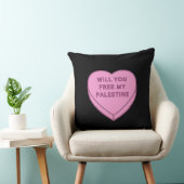 Coussin Libérez-vous ma Palestine ? Cute Candy Coeur doux (Chaise)