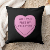 Coussin Libérez-vous ma Palestine ? Cute Candy Coeur doux (Couverture)