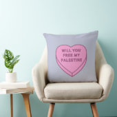 Coussin Libérez-vous ma Palestine ? Cute Candy Coeur doux (Chaise)