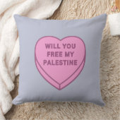 Coussin Libérez-vous ma Palestine ? Cute Candy Coeur doux (Couverture)