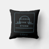 Coussin Libra Zodiac Sign Fun Citation Texte Bleu Annivers (Verso)