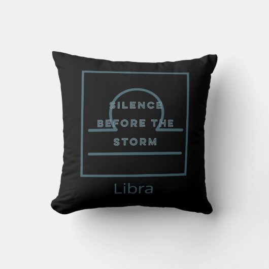 Coussin Libra Zodiac Sign Fun Citation Texte Bleu Annivers (Recto)