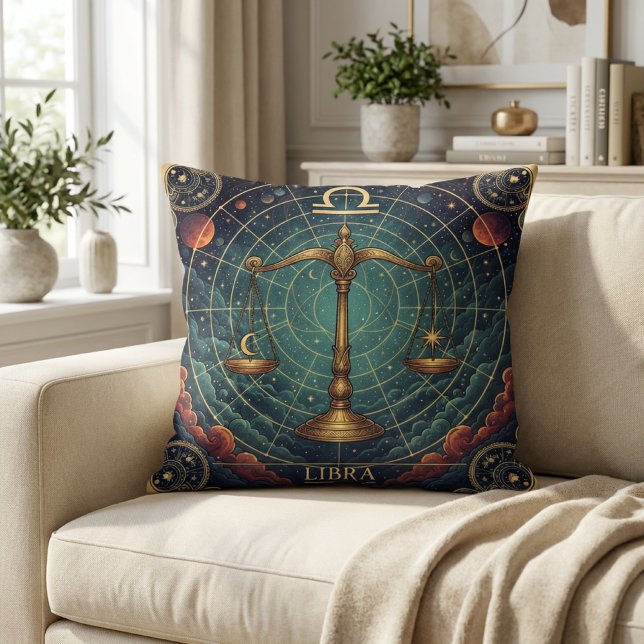 Coussin Libra Zodiaque Céleste (Créateur téléchargé)