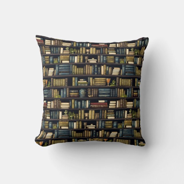 Coussin Librairie Librairie Bookworm Lecture Motif (Recto)