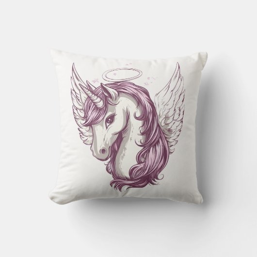 Coussin Licorne à halo d'ange (1) (Recto)