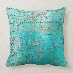 Coussin Licorne aquatique métallique de brun de plage de