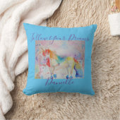 Coussin Licorne Arc-en-Ciel Suivez Vos Rêves (Couverture)