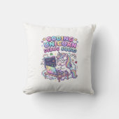 Coussin Licorne Coding Licorne Debug Squad Marché Charmeur (Recto)