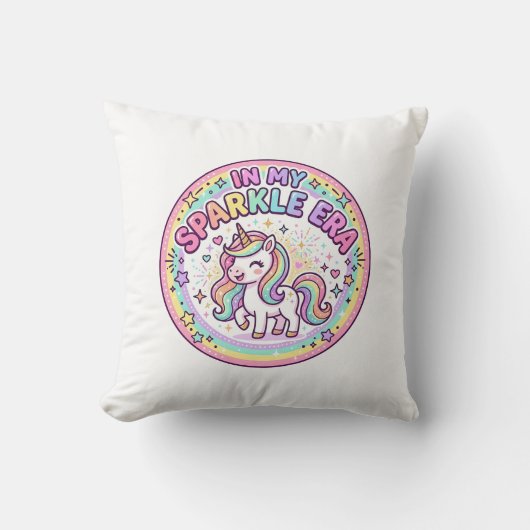 Coussin Licorne Dans Mon Ère Étincelante Impression Drôle (Recto)