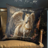 Coussin Licorne de la forêt féerique romantique avec des a