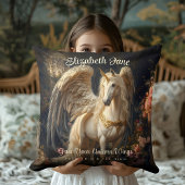 Coussin Licorne de la forêt féerique romantique avec des a