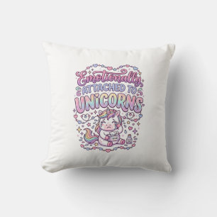Coussin Licorne émotionnellement attachée aux originaux de