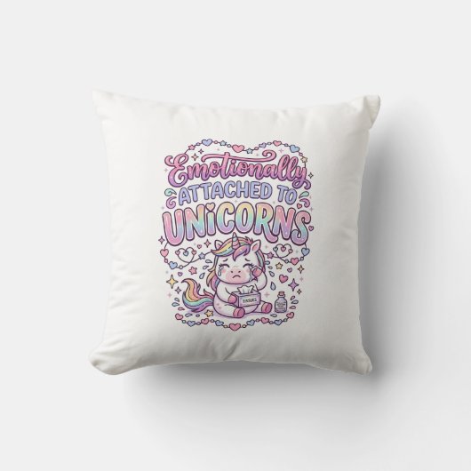 Coussin Licorne émotionnellement attachée aux originaux de (Recto)