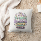 Coussin Licorne enseignant avec une typographie audacieuse (Couverture)