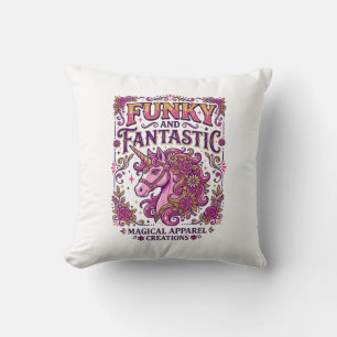 Coussin Licorne funky et fantastique design zazzle stylé_